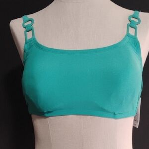 Shade & Shore Blue Bikini top with Stylish Strap Design
